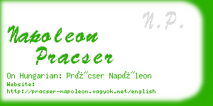 napoleon pracser business card